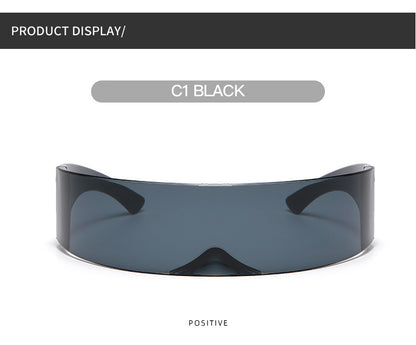 New Futuristic One-Piece Sunglasses, Internet Celebrity Bounce and Stylish European and American Sunglasses, Douyin Live Broadcast