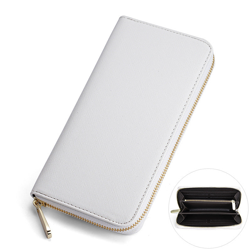 Cross-border Cloth Saffiano Long Men's Wallet Fashionable Zipper 60017 Japanese Wallet for Women