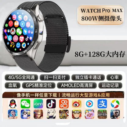 WATCH 4 Cellular Card Smart Watch Free Download Running Single Camera nfc Game Heart Rate Monitoring
