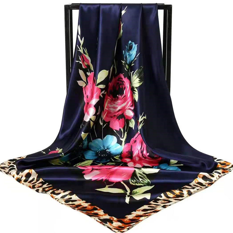 Double-sided scarf 90 square scarf summer women's thin decorative versatile small scarf shawl scarf scarf
