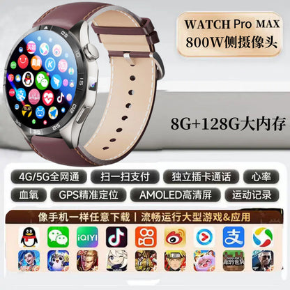 WATCH 4 Cellular Card Smart Watch Free Download Running Single Camera nfc Game Heart Rate Monitoring