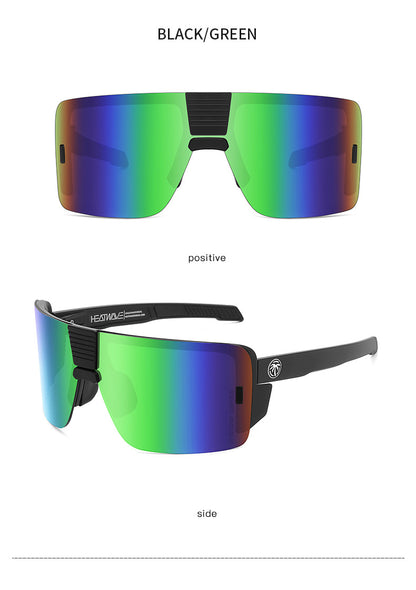 Heat Wave Sunglasses Sports Outdoor Cycling One-Piece Glasses Goggles Uv400 High Quality Vector