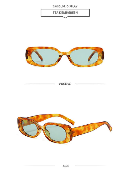 New Stylish Casual Simple Square Small Frame Sunglasses Ins Outdoor Fashion Driving Anti-Uv Sunglasses Trend