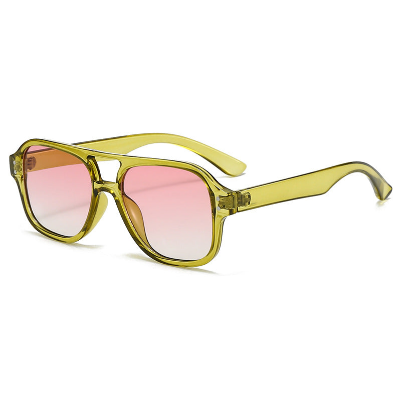 New European and American Ins Internet Celebrity Sunglasses Men's Cross-border Punk Trendy Show Sunglasses Double-beam Sunglasses Women's High-end Sense
