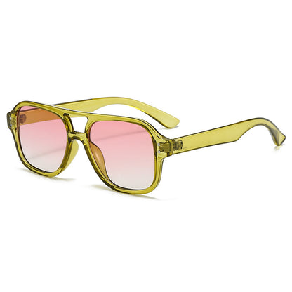 New European and American Ins Internet Celebrity Sunglasses Men's Cross-border Punk Trendy Show Sunglasses Double-beam Sunglasses Women's High-end Sense