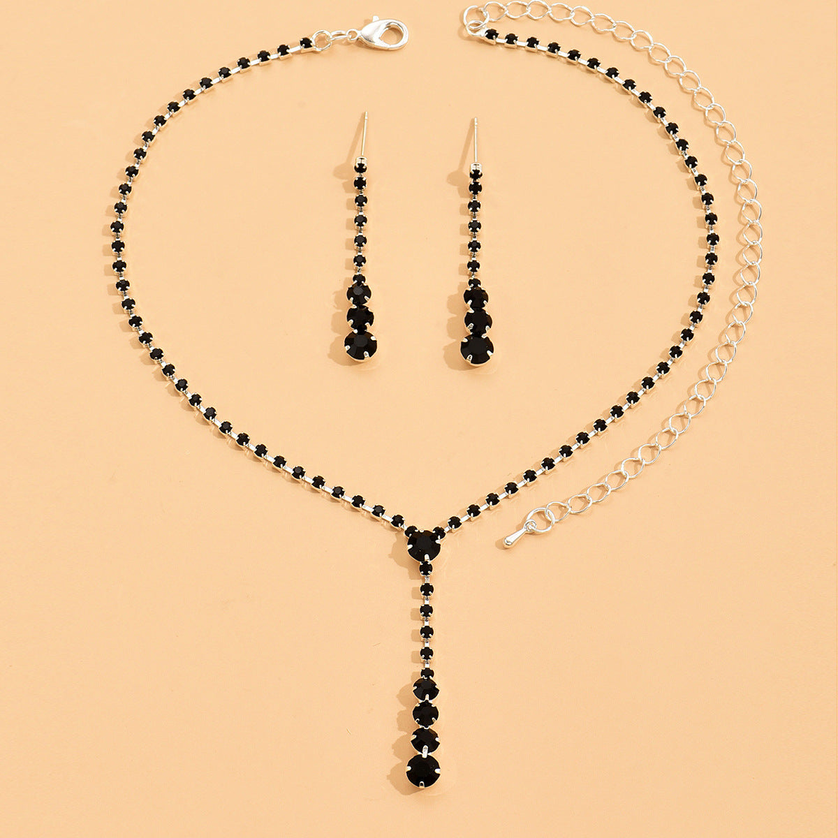 Factory Direct Approval Fashion Wedding Wedding Photography Accessories Earrings Necklace Bracelet Set Combination Multiple Choice