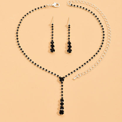 Factory Direct Approval Fashion Wedding Wedding Photography Accessories Earrings Necklace Bracelet Set Combination Multiple Choice