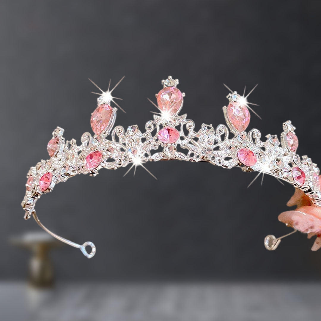 Bridal Crown Tiara Rhinestone Crown Wedding Dress Diamond Costume Eighteenth Birthday Coming-Of-Age Ceremony Birthday Princess Hair Accessory