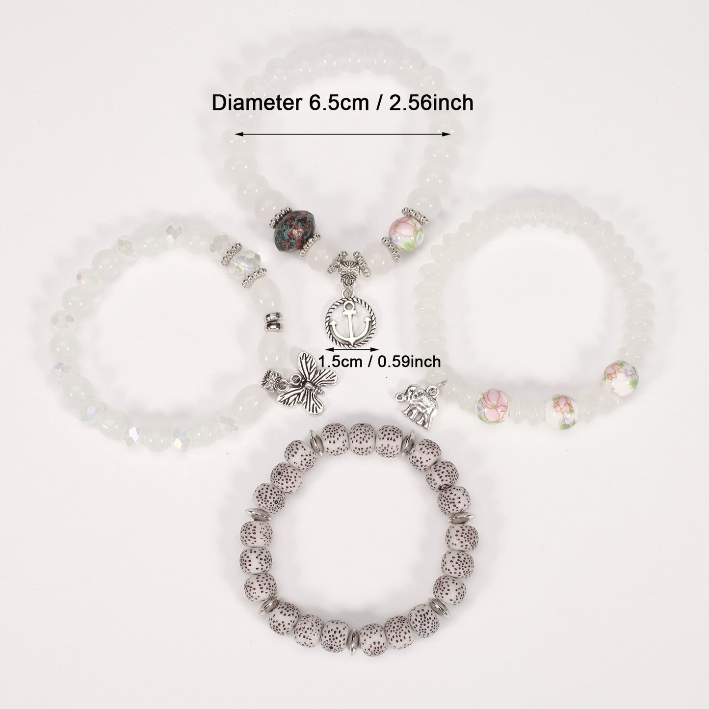 2022 Bohemian Butterfly Ship Anchor Elephant Pendant Multi-layer Bracelet Wholesale Bracelet Factory New Style Bracelet
