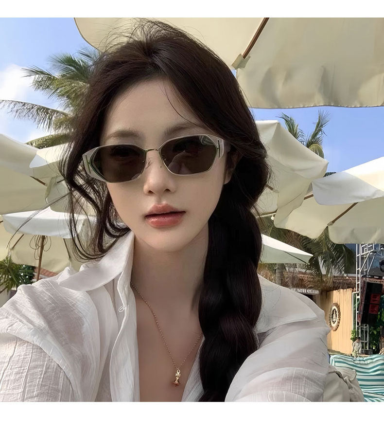 Small ice sunglasses women's high-end sense retro potato glasses 2025 new sunglasses UV protection