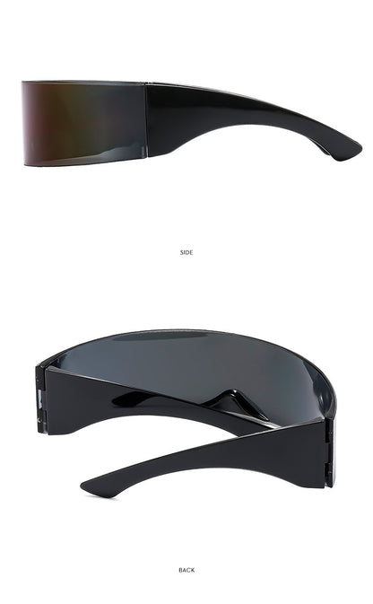 New Futuristic One-Piece Sunglasses, Internet Celebrity Bounce and Stylish European and American Sunglasses, Douyin Live Broadcast