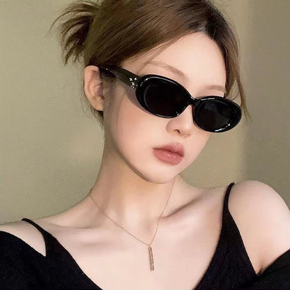 New Three-Star Oval European and American Sunglasses for Women Internet Celebrity Ins Sexy Gm Anti-Uv Sunglasses for Women 8350