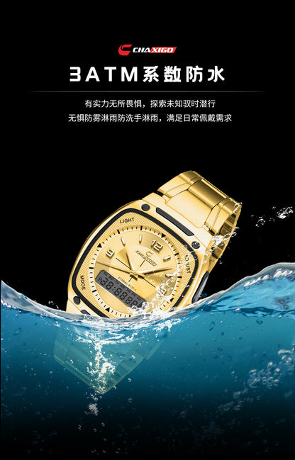 CHAXIGO fashion men's watch luminous waterproof alloy men's square electronic watch a generation of hair