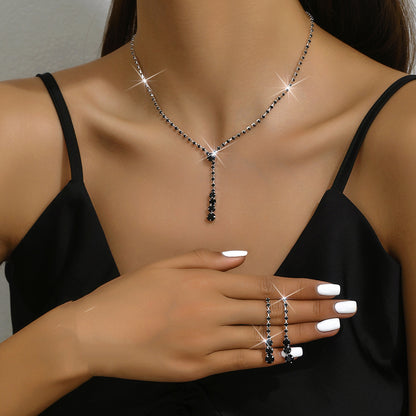 Factory Direct Approval Fashion Wedding Wedding Photography Accessories Earrings Necklace Bracelet Set Combination Multiple Choice