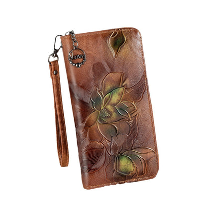 2025 Factory Direct Supply New Women's Wallet Retro Color Polished Multi-Card Slot Long Bag Wholesale Cross-Border