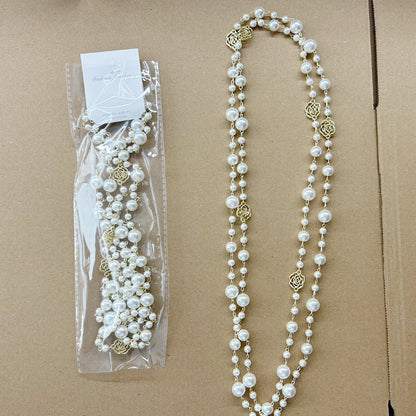 Light Luxury and High-End Multi-Layered Pearl Sweater Chain, Feminine, Simple, Long Autumn and Winter Necklace, Alloy Accessories, Jewelry