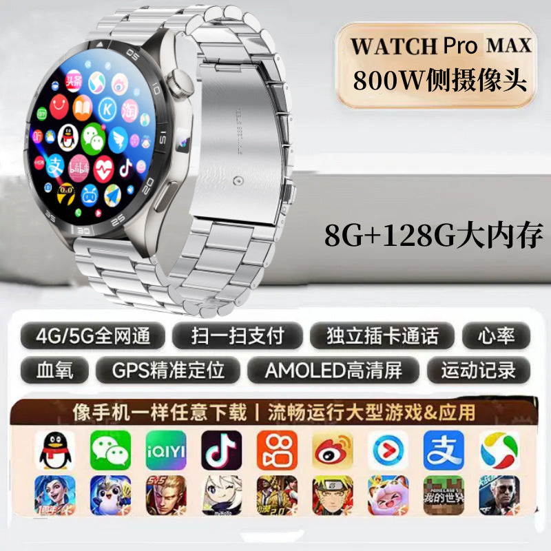 WATCH 4 Cellular Card Smart Watch Free Download Running Single Camera nfc Game Heart Rate Monitoring