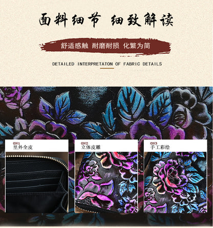 HENGDEWEI Vintage Genuine Leather Women’s Long Wallet | মেয়েদের প্রিমিয়াম লেদার লং ওয়ালেট