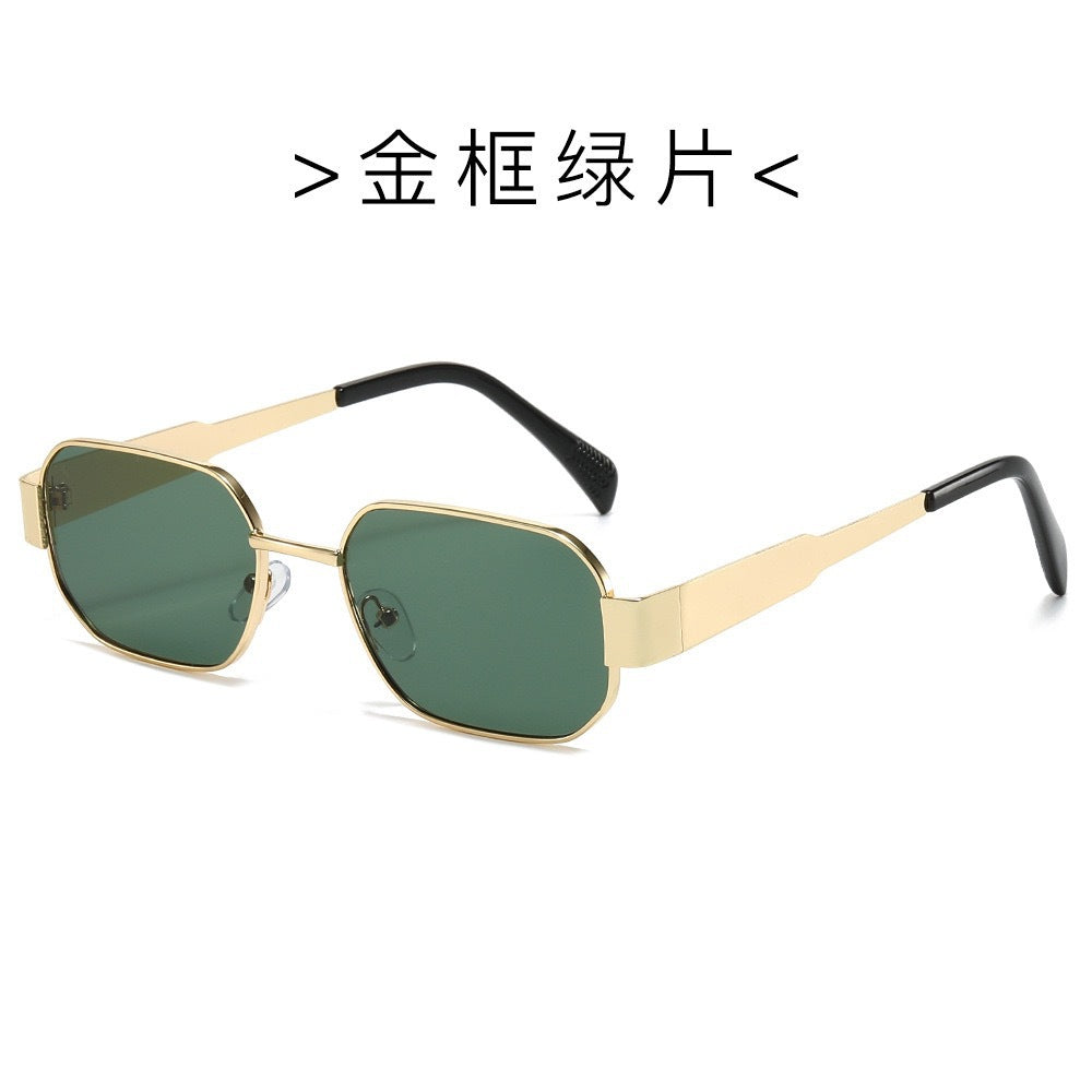 Cross-border New Arc de Triomphe Oval Metal Small Frame Sunglasses Women's High-end Fashion Street Photograph Sunglasses Sunglasses