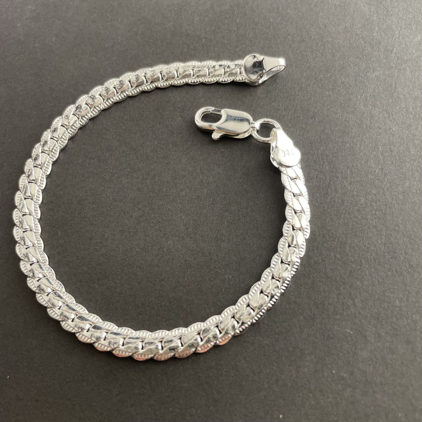 16-24 inch foreign trade best selling 5MM side necklace plated 925 silver men's and women's wear manufacturers in stock direct supply batch