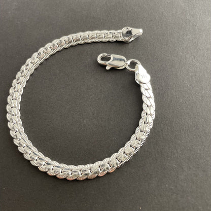 16-24 inch foreign trade best selling 5MM side necklace plated 925 silver men's and women's wear manufacturers in stock direct supply batch