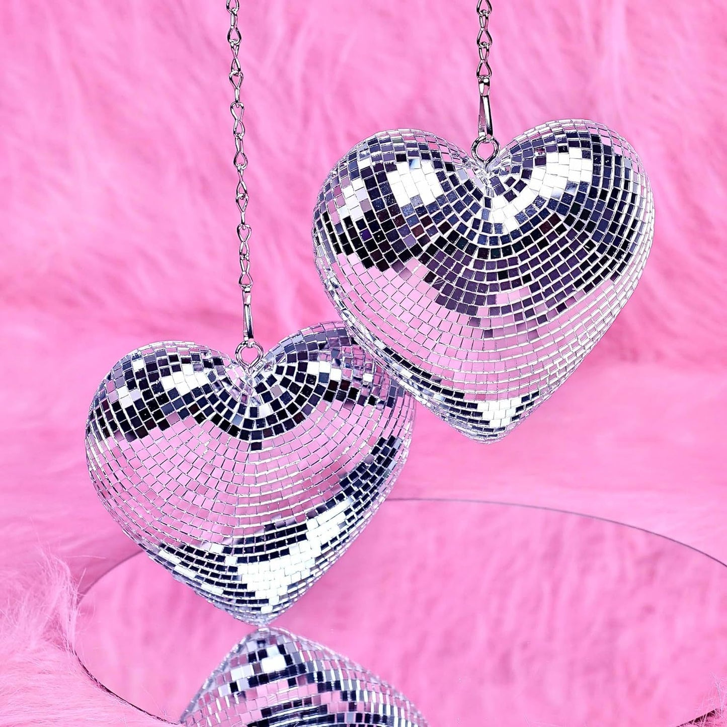 Chain love Disco ball Disco love glass decorations party reflective atmosphere products Christmas