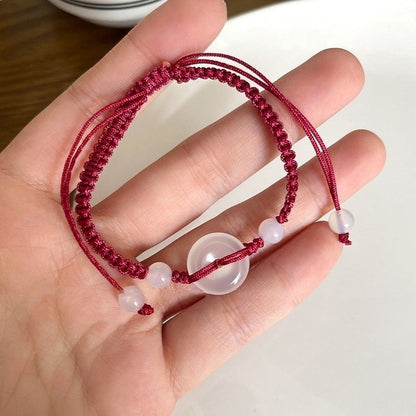 New Chinese Style Design Sense Plum Blossom Woven Bracelet for Women Chinese Style Adjustable Woven Hand Rope Gifts Hand Woven Rope