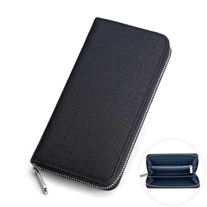 Cross-border Cloth Saffiano Long Men's Wallet Fashionable Zipper 60017 Japanese Wallet for Women