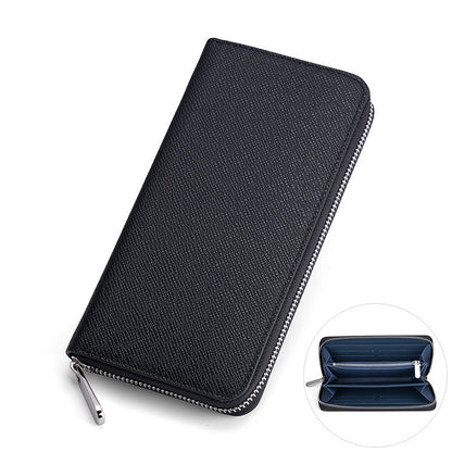 Cross-border Cloth Saffiano Long Men's Wallet Fashionable Zipper 60017 Japanese Wallet for Women