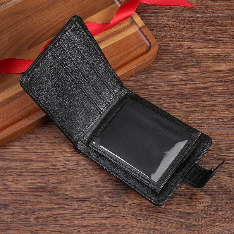 Cross-border Dropshipping Business Fashion Hasp 80% Off Short Wallet Male Multi-card Driver's License Multifunctional Men's Wallet