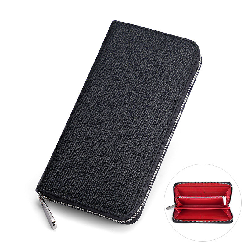Cross-border Cloth Saffiano Long Men's Wallet Fashionable Zipper 60017 Japanese Wallet for Women