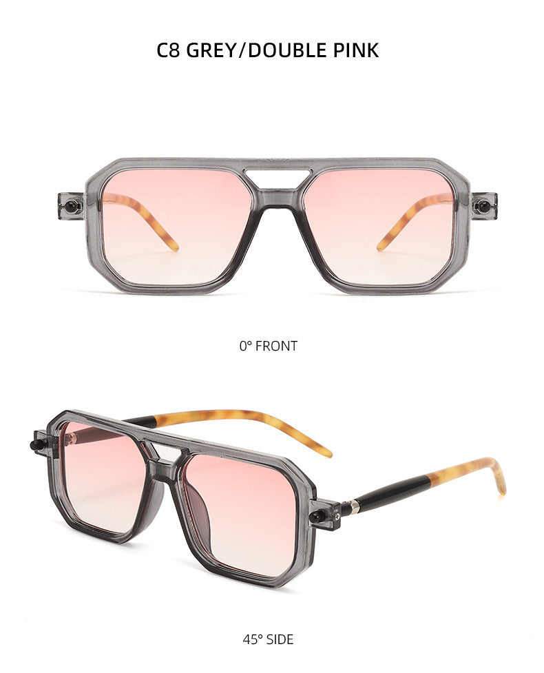 You, me, him, cross-border trend, retro, literary and modern sunglasses, Instagram street flat glasses, fashion sunglasses T2622