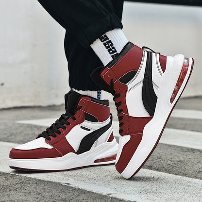 Cross-Border New Men's Shoes High-Top Trendy Shoes Large Size Men's Air Cushion Sports Casual Shoes Student Sneakers 1926 Wholesale