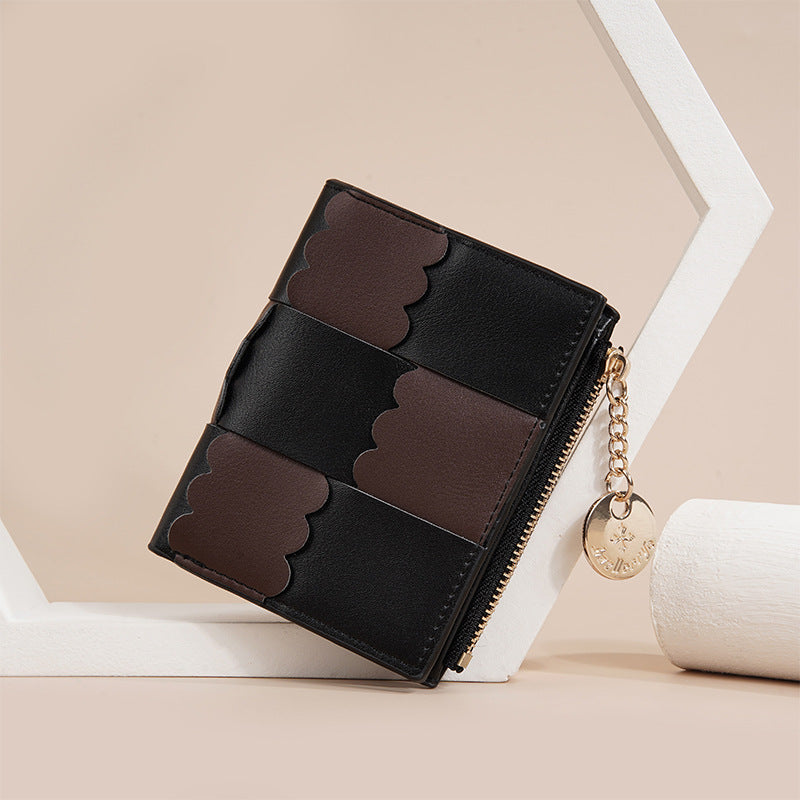 New Women's Short Wallet, Cute, Compact Card Slot, Short Card Holder, Exquisite and Simple Id Bag, Coin Purse for Women