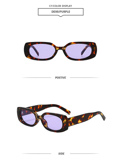 New Stylish Casual Simple Square Small Frame Sunglasses Ins Outdoor Fashion Driving Anti-Uv Sunglasses Trend