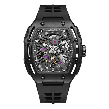 AI Lang new watch Richard automatic mechanical watch hollow-out barrel-shaped foreign trade live broadcast popular one-piece delivery