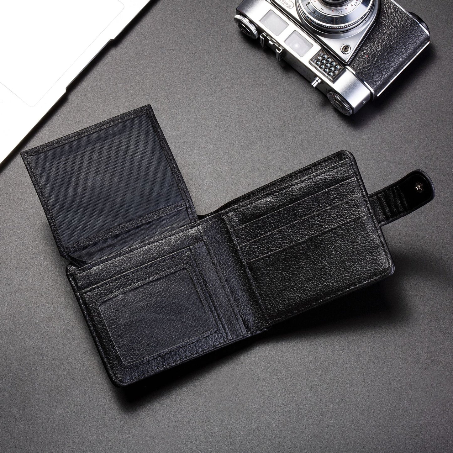 Dropshipping Cross-Border Manufacturer Wholesale Men's Wallet Pu Leather Short Zipper Buckle Wallet New Wallet Coin Purse