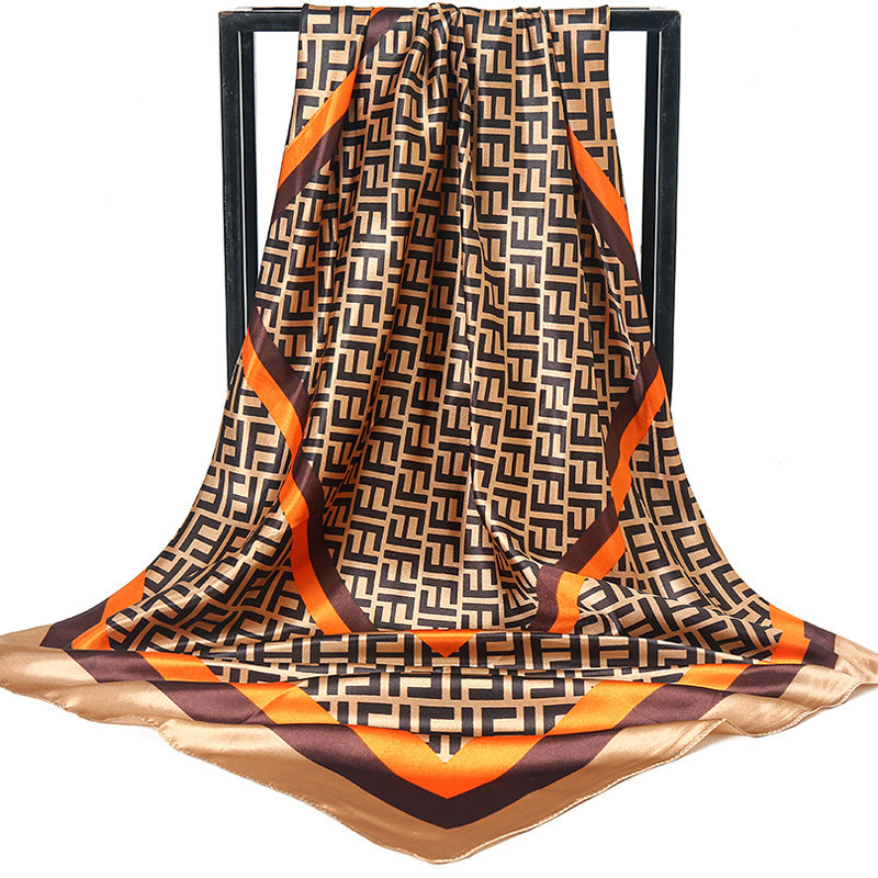 Double-sided scarf 90 square scarf summer women's thin decorative versatile small scarf shawl scarf scarf