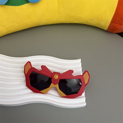 New Baby Sunglasses, Cute Boy Cartoon Mecha, Funny Street Photography, Trendy Anti-Uv Sunscreen Children's Sunglasses