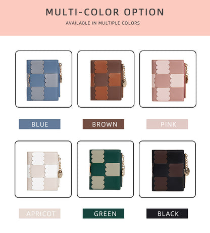 New Women's Short Wallet, Cute, Compact Card Slot, Short Card Holder, Exquisite and Simple Id Bag, Coin Purse for Women