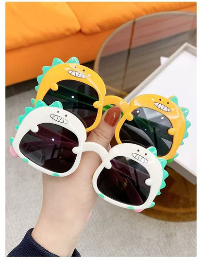 Children's Glasses Baby Sunglasses New Cute Little Dinosaur Cartoon Sunglasses Sun Visors Trendy Boys and Girls Sunglasses