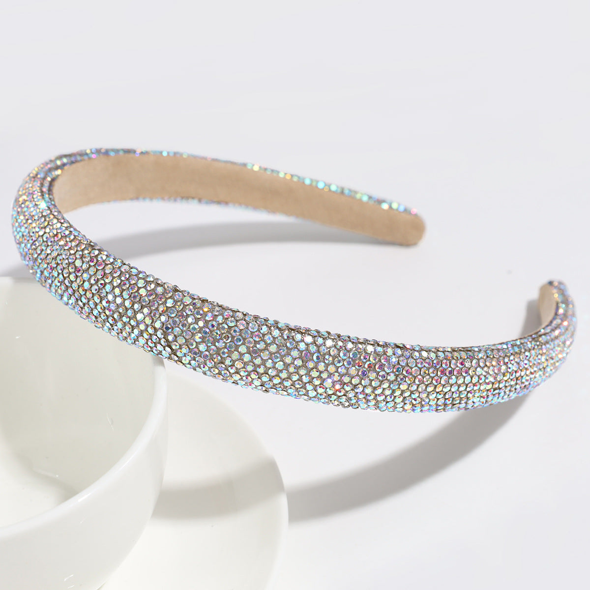 Cross-border Hot Selling Fashion Luxury Simple Atmosphere Full Diamond Headband Going Out All-match Elegant Elegant Hair Headband Hair Accessories