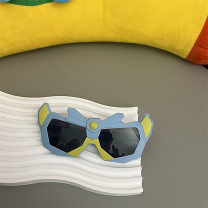 New Baby Sunglasses, Cute Boy Cartoon Mecha, Funny Street Photography, Trendy Anti-Uv Sunscreen Children's Sunglasses