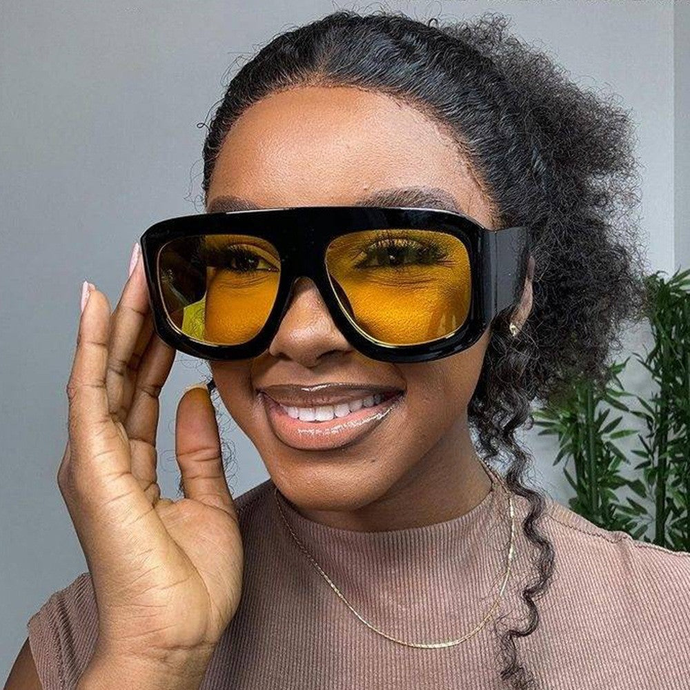 2024 generous frame European and American simple sunglasses fashion wear party party sunglasses for men and women