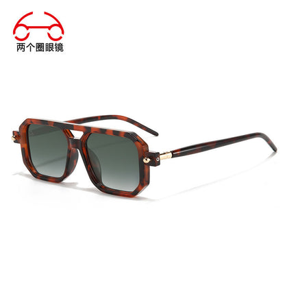 You, me, him, cross-border trend, retro, literary and modern sunglasses, Instagram street flat glasses, fashion sunglasses T2622