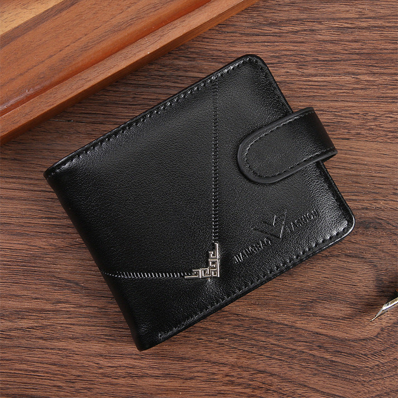 Cross-border Dropshipping Business Fashion Hasp 80% Off Short Wallet Male Multi-card Driver's License Multifunctional Men's Wallet