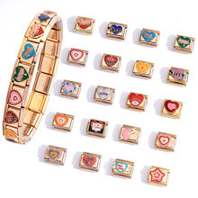Cross-border Fashion Stainless Steel Module Bracelet MOM Series New Strange Diy Elastic Bracelet Detachable Bracelet Accessories