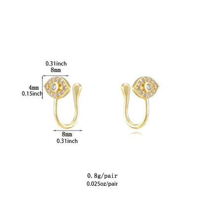 Cross-Border Exclusive Supply of Versatile and High-End Ear Cuffs with an Instagram-Worthy Style, Featuring a Fashionable and Simple U-Shaped Design with Diamond Accents and a Unique Ear Cuff Earring Set