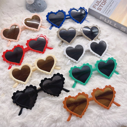 Children's Heart Sunglasses for Boys and Girls, Anti-Uv Sunglasses, Cute Girls, Peach Heart, Kidsren's Glasses Factory, Kidsren