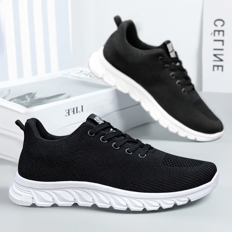 Sports Shoes for Men, New Summer Running Shoes, Breathable Korean Style Trendy Casual Shoes, Popular Lace-Up Shoes for Students, Men